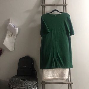Emerald green ZARA t-shirt dress